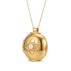 21K Gold Sphere Ball Pearl Locket Pendant - 18.74g - Sultan Gold - تعليقة كرة لؤلؤ ذهب عيار 21 - 18.74 غرام - ذهب السلطان
