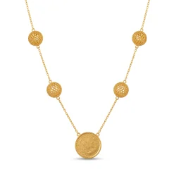 21K Heritage Leera Coin Necklace - 16.73g - Sultan Gold - عقد ليرة ذهب تراثي عيار 21 - 16.73 غرام - ذهب السلطان