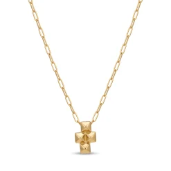 21K Gold Cross Pendant Necklace - 0.93g - Sultan Gold - عقد صليب ذهب عيار 21 - 0.93 غرام - ذهب السلطان