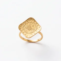 22K Heritage Leera Coin Ring - 6.09g - Sultan Gold - خاتم ليرة ذهب تراثي عيار 22 - 6.09 غرام - ذهب السلطان