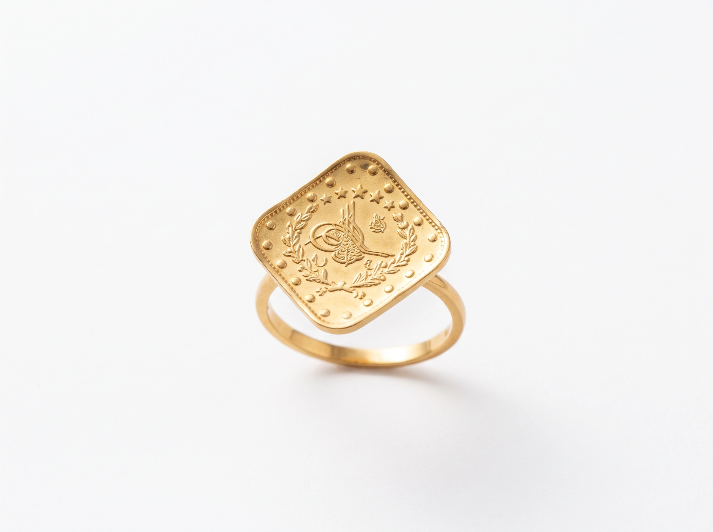 22K Heritage Leera Coin Ring - 6.09g - Sultan Gold - خاتم ليرة ذهب تراثي عيار 22 - 6.09 غرام - ذهب السلطان