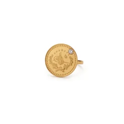 22K Heritage Leera Coin Ring - 9.61g - Sultan Gold - خاتم ليرة ذهب تراثي عيار 22 - 9.61 غرام - ذهب السلطان