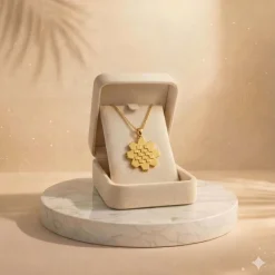 21K Gold Geometric Arfaj Star Flower Pendant - 8.43g - Sultan Gold - تعليقة زهرة العرفج النجمية ذهب عيار 21 - 8.43 غرام - ذهب السلطان