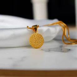21K Gold Filigree Mesh Sphere Ball Pendant - 2.53g - Sultan Gold - تعليقة كرة شبكية مفرغة ذهب عيار 21 - 2.53 غرام - ذهب السلطان