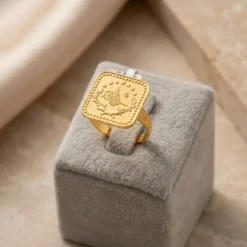 22K Heritage Leera Coin Ring - 4.71g - Sultan Gold - خاتم ليرة ذهب تراثي عيار 22 - 4.71 غرام - ذهب السلطان