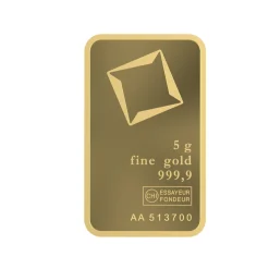 سبيكة استثمار من الذهب الخالص عيار 24 قيراط 999.9 - 5 جرام - ذهب السلطان - سبيكة ذهب سويسري عيار 24 نقاء 999.9 - 5 جرام - ذهب السلطان