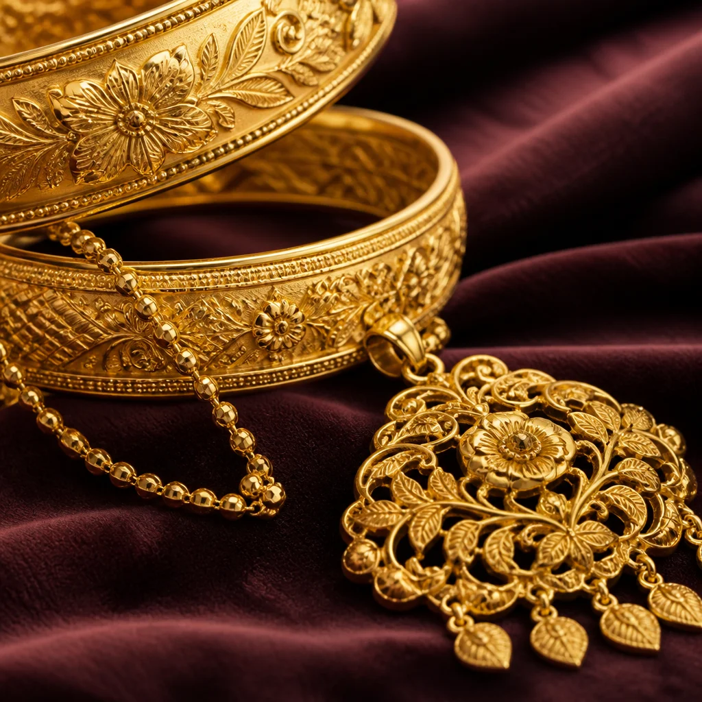 Exquisite 21K gold jewelry - Sultan Gold - مجوهرات ذهبية 21 قيراط رائعة - ذهب السلطان
