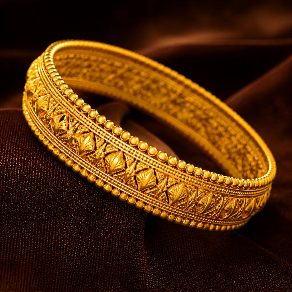 Durable 24K gold bracelet for daily wear - Sultan Gold - سوار ذهب 24 قيراط مناسب للاستخدام اليو