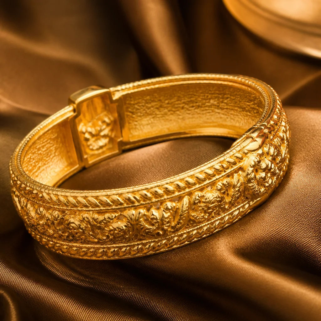 Elegant 24K gold bracelet - Sultan Gold - سوار ذهبي 24 قيراط أنيق - ذهب السلطان