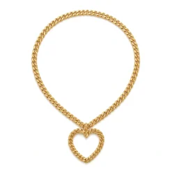 21K Gold Heart Frame Necklace - 3.75g - Sultan Gold - عقد برواز قلب ذهب عيار 21 - 3.75 غرام - ذهب السلطان