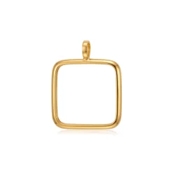 21K Gold Geometric Square Frame Pendant - 1.62g - Sultan Gold - تعليقة برواز مربع ذهب عيار 21 - 1.62 غرام - ذهب السلطان