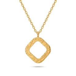 21K Gold Geometric Rhombus Frame Necklace - 11.8g - Sultan Gold - عقد برواز هندسي معين ذهب عيار 21 - 11.8 غرام - ذهب السلطان