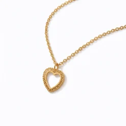 21K Gold Heart Filigree Frame Necklace - 1.58g - Sultan Gold - عقد برواز قلب ذهب عيار 21 - 1.58 غرام - ذهب السلطان