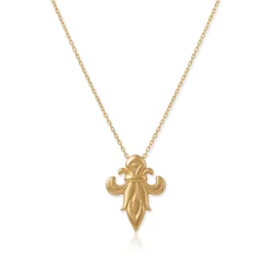 21K Gold Royal Fleur-de-Lis Pendant Necklace - 6.69g - Sultan Gold - عقد زهرة الزنبق الملكية ذهب عيار 21 - 6.69 غرام - ذهب السلطان