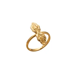 21K Gold Butterfly Leaf Bypass Ring - 2.63g - Sultan Gold - خاتم فراشة أوراق شجر ذهب عيار 21 - 2.63 غرام - ذهب السلطان