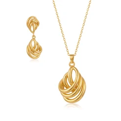 21K Romantic Heart Full Set - 17.09g - Sultan Gold - تعليقة قلب رومانسي ذهب عيار 21 - 17.09 غرام - ذهب السلطان