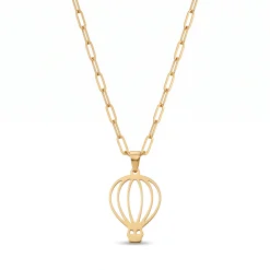 21K Gold Hot Air Balloon Charm Necklace - 1.38g - Sultan Gold - عقد منطاد ذهب عيار 21 - 1.38 غرام - ذهب السلطان
