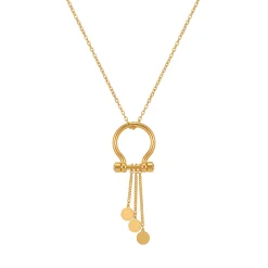 21K Gold Tiered Tassel Fringe Pendant Necklace - 16.55g - Sultan Gold - عقد شراشيب متدلية ذهب عيار 21 - 16.55 غرام - ذهب السلطان
