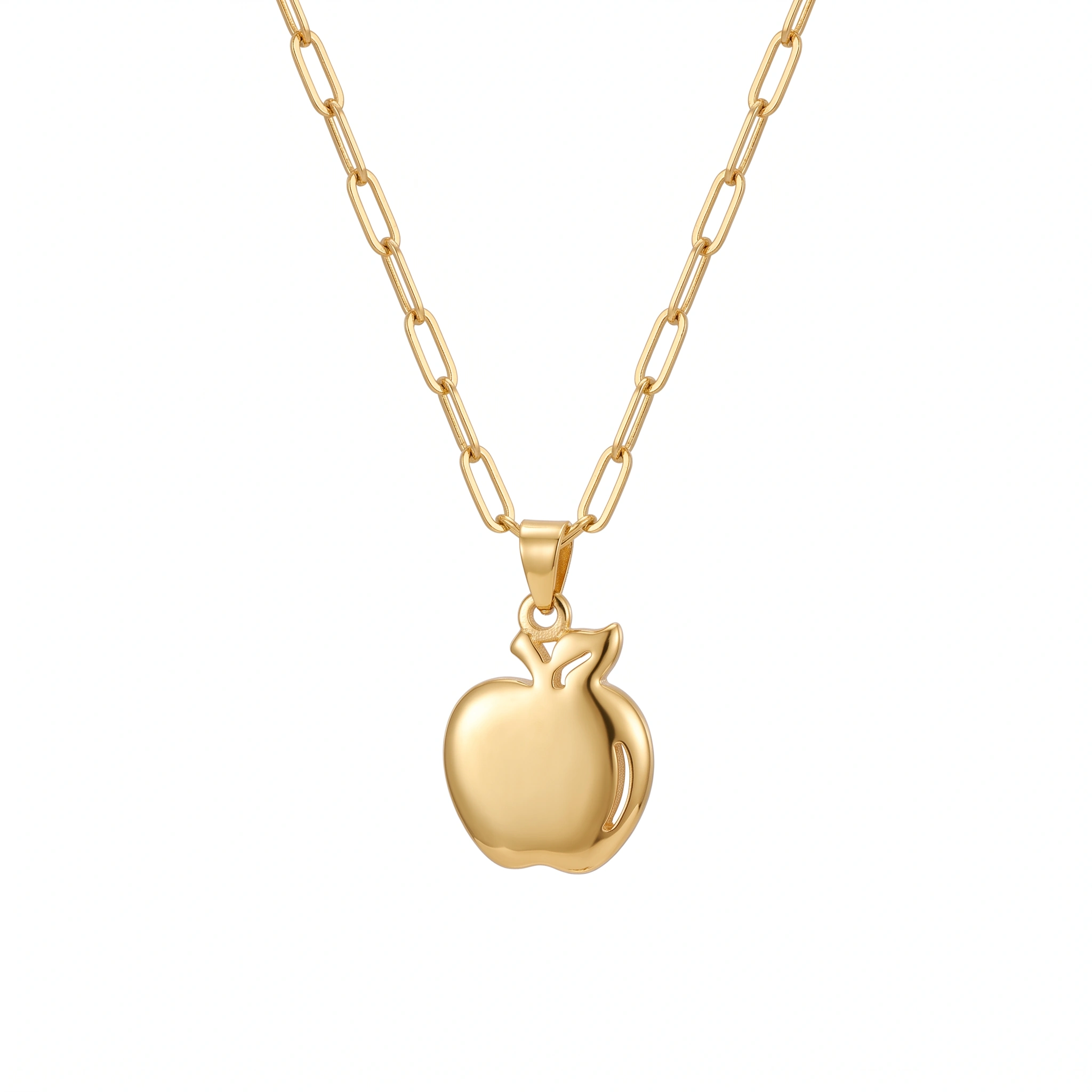 21K Gold Apple Fruit Pendant Necklace - 2.76g - Sultan Gold - عقد تفاحة ذهب عيار 21 - 2.76 غرام - ذهب السلطان