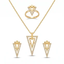 21K Romantic Heart Set - 18.8g - Sultan Gold - تعليقة قلب رومانسي ذهب عيار 21 - 18.8 غرام - ذهب السلطان