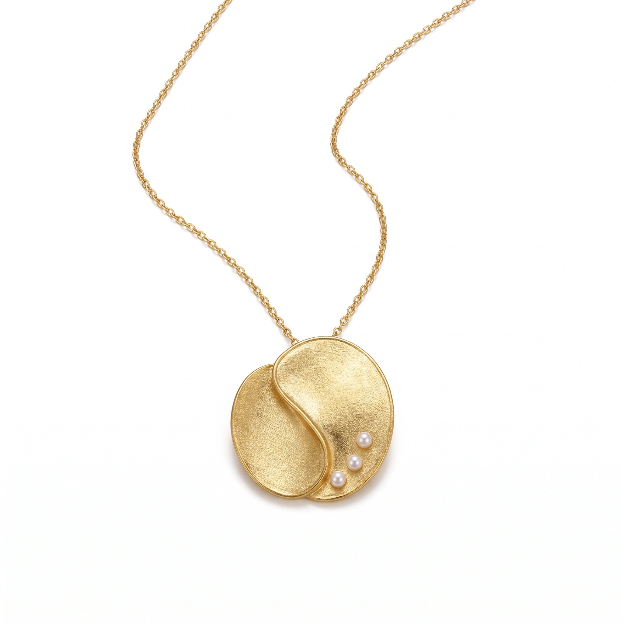 21K Royal Modern Disc Gold Pendant - 56.85g - Sultan Gold - تعليقة قرص ذهب ملكي فاخر عيار 21 - 56.85 غرام - ذهب السلطان