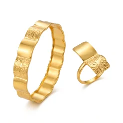21K The Asaal Gold Set Features A Luxurious Design Inspired By Tribal And Ethnic Artistry - 77.83g - Sultan Gold - طقم ذهب أصايل التراثي الفاخر عيار 21 - 77.83 غرام - ذهب السلطان