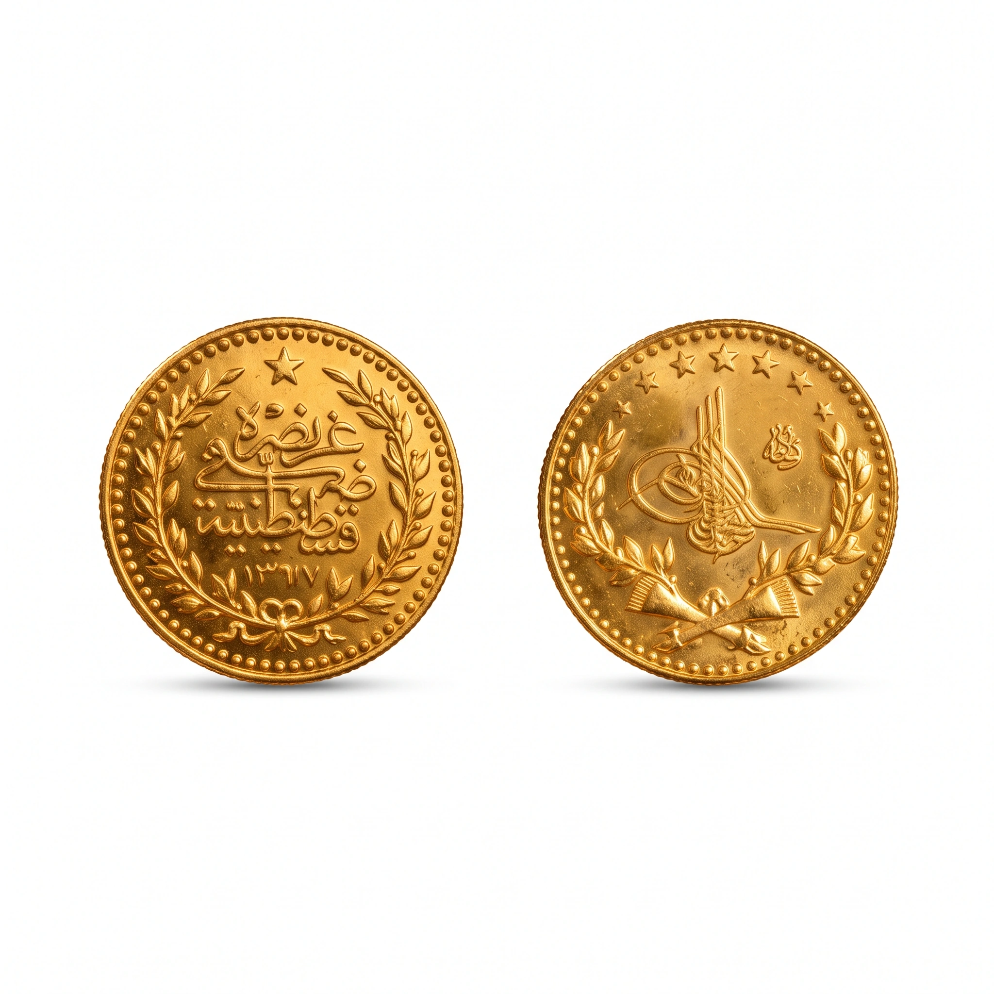 22K 1/2 Lera 22 K - 3.6g - Sultan Gold - نصف ليرة ذهب عيار 22 - 3.6 غرام - ذهب السلطان