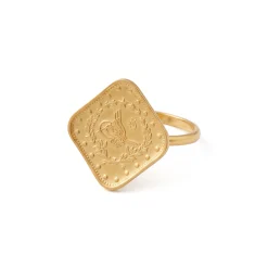 22K Heritage Leera Coin Ring - 2.98g - Sultan Gold - خاتم ليرة ذهب تراثي عيار 22 - 2.98 غرام - ذهب السلطان