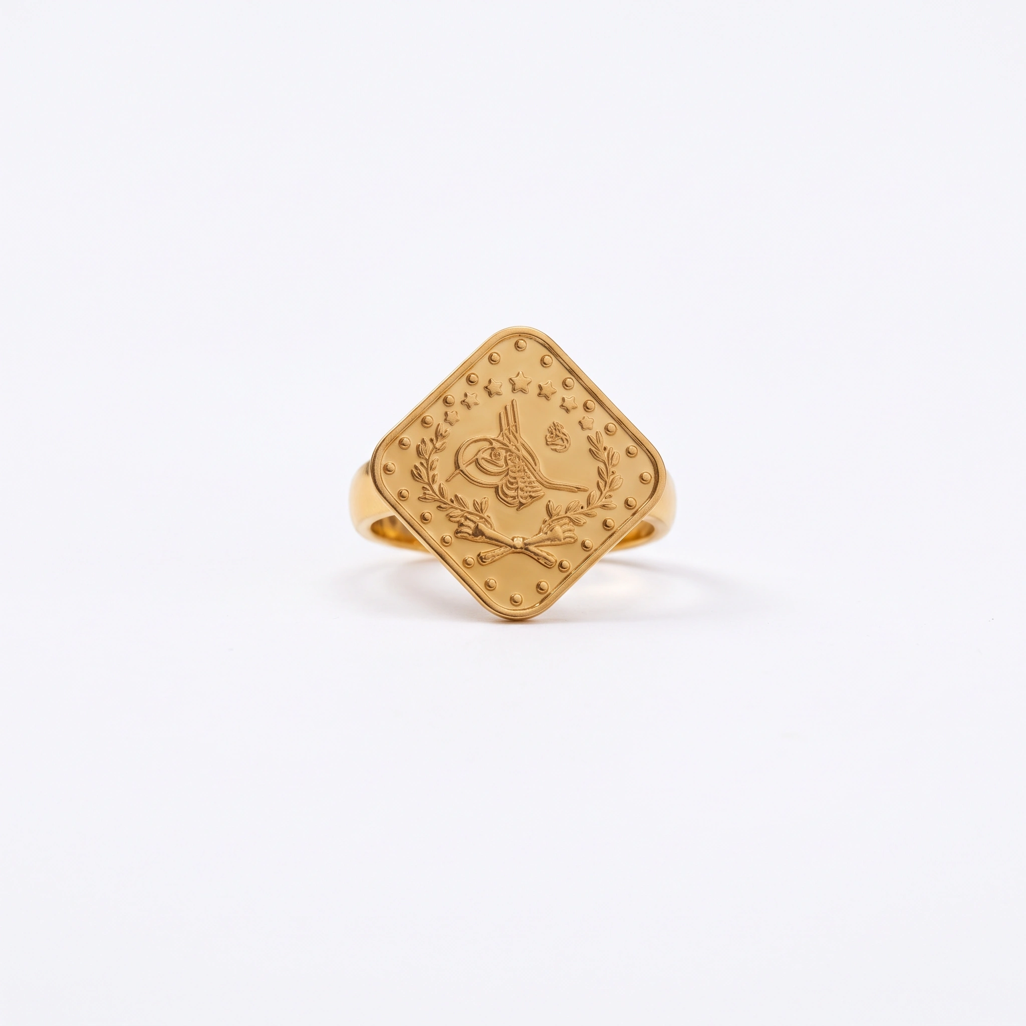22K Heritage Leera Coin Ring - 4.78g - Sultan Gold - خاتم ليرة ذهب تراثي عيار 22 - 4.78 غرام - ذهب السلطان