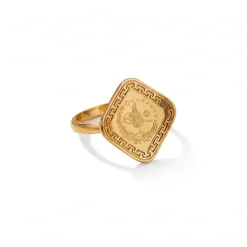 22K Heritage Leera Coin Ring - 8.27g - Sultan Gold - خاتم ليرة ذهب تراثي عيار 22 - 8.27 غرام - ذهب السلطان