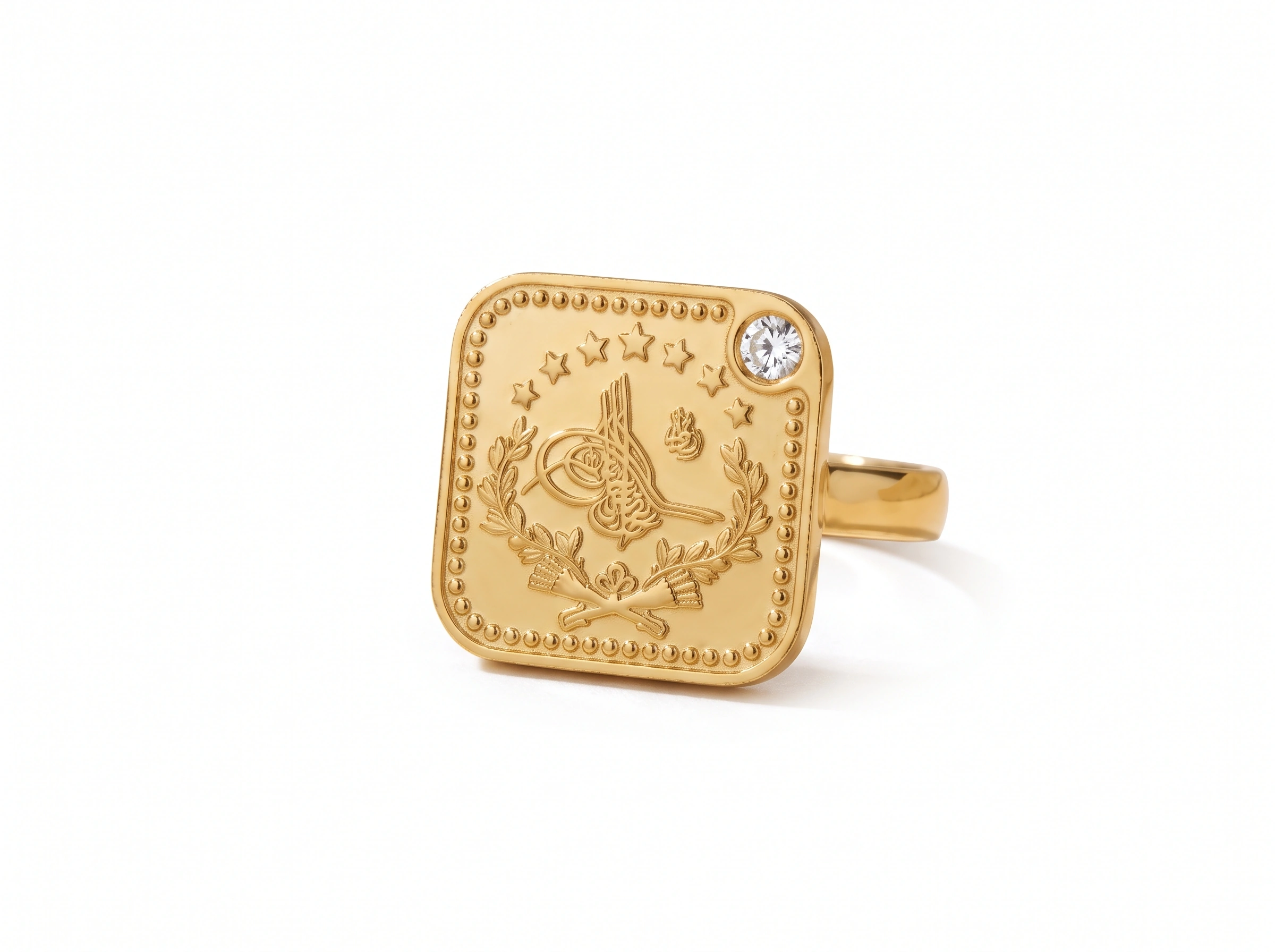 22K Heritage Leera Coin Ring - 9.44g - Sultan Gold - خاتم ليرة ذهب تراثي عيار 22 - 9.44 غرام - ذهب السلطان
