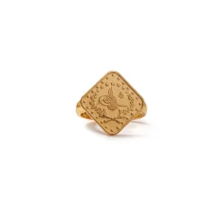 22K Heritage Leera Coin Ring - 9.4g - Sultan Gold - خاتم ليرة ذهب تراثي عيار 22 - 9.4 غرام - ذهب السلطان