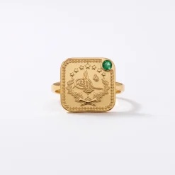 22K Heritage Leera Coin Ring - 9.56g - Sultan Gold - خاتم ليرة ذهب تراثي عيار 22 - 9.56 غرام - ذهب السلطان