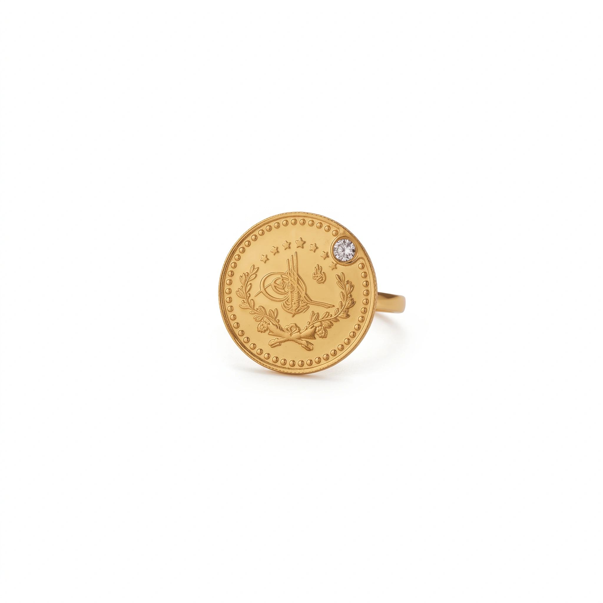 22K Heritage Leera Coin Ring - 9.61g - Sultan Gold - خاتم ليرة ذهب تراثي عيار 22 - 9.61 غرام - ذهب السلطان