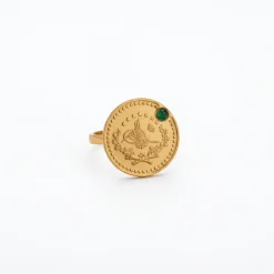 22K Heritage Leera Coin Ring - 9.61g - Sultan Gold - خاتم ليرة ذهب تراثي عيار 22 - 9.61 غرام - ذهب السلطان