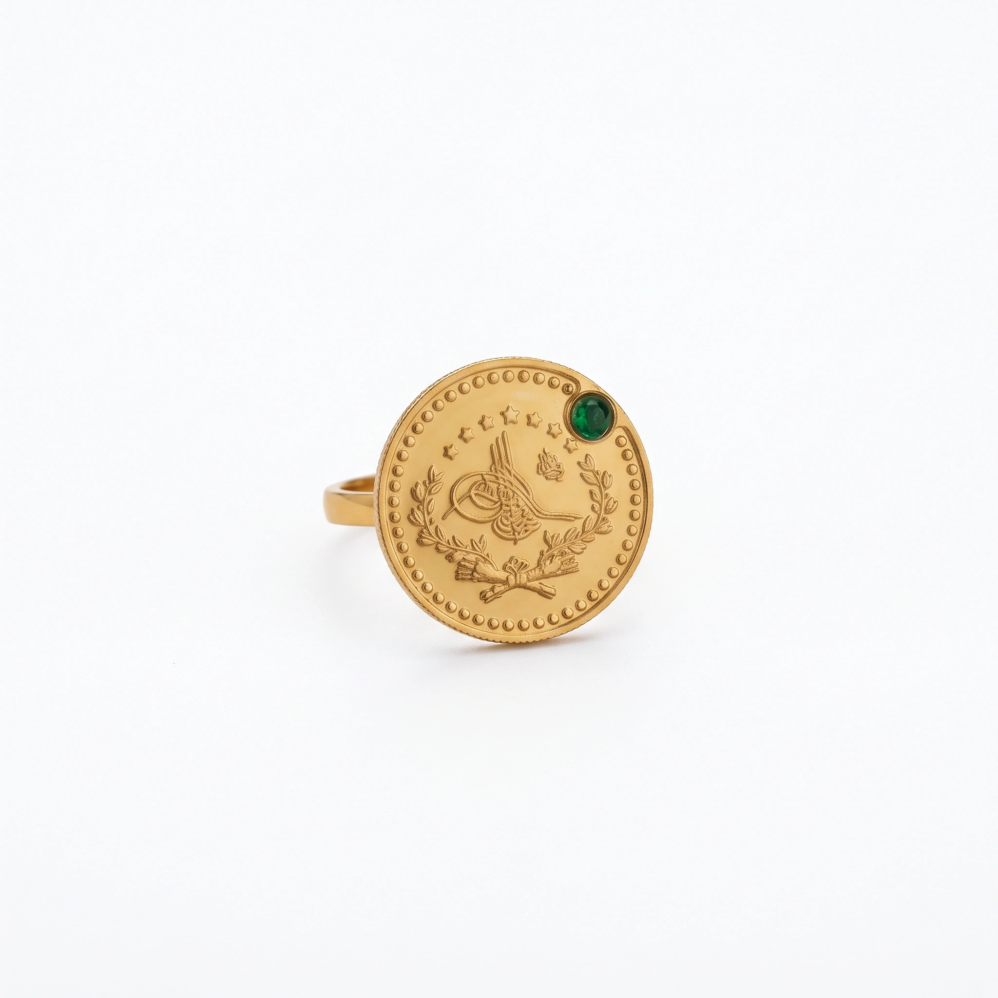 22K Heritage Leera Coin Ring - 9.61g - Sultan Gold - خاتم ليرة ذهب تراثي عيار 22 - 9.61 غرام - ذهب السلطان