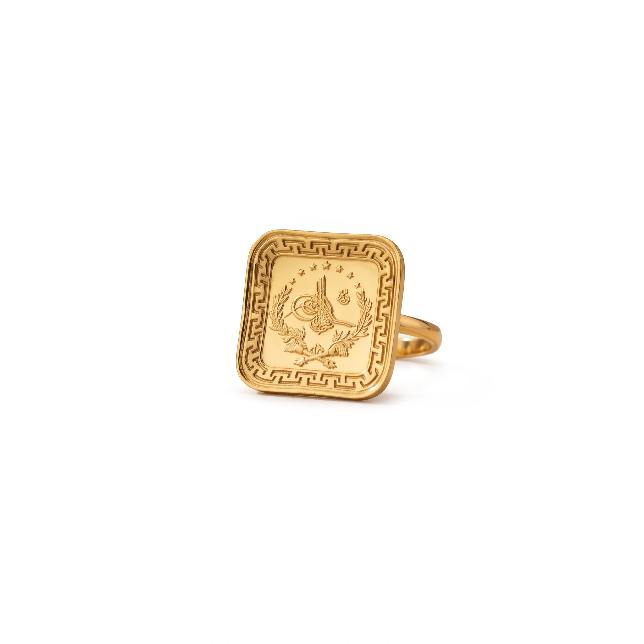 22K Heritage Leera Coin Ring - 9.85g - Sultan Gold - خاتم ليرة ذهب تراثي عيار 22 - 9.85 غرام - ذهب السلطان