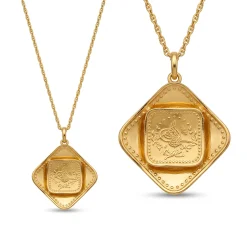 22K Heritage Rhombus Lira Coin Pendant - 9.44g - Sultan Gold - تعليقة ليرة معين ذهب عيار 22 - 9.44 غرام - ذهب السلطان