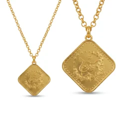 22K Heritage Rhombus Lira Coin Pendant - 7.55g - Sultan Gold - تعليقة ليرة معين ذهب عيار 22 - 7.55 غرام - ذهب السلطان