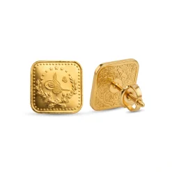 22K Heritage Square Lira Coin Ring - 9.4g - Sultan Gold - خاتم ليرة مربع ذهب عيار 22 - 9.4 غرام - ذهب السلطان