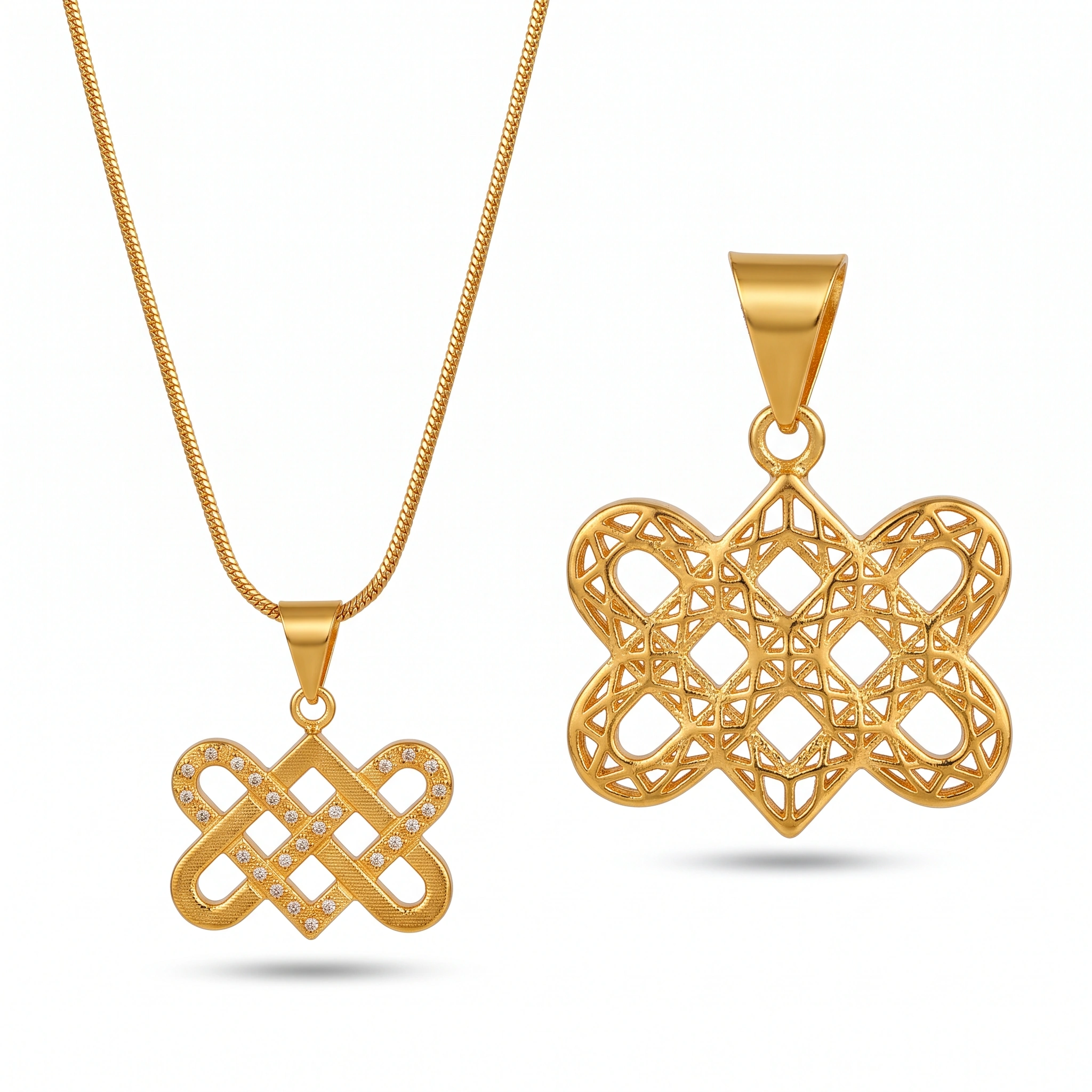22K Gold Celtic Knot Eternity Pendant - 8.09g - Sultan Gold - تعليقة عقدة الخلود التراثية ذهب عيار 22 - 8.09 غرام - ذهب السلطان