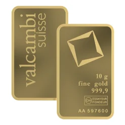 24K Fine Gold Investment Bar 999.9 - 10g - Sultan Gold - سبيكة ذهب سويسري عيار 24 نقاء 999.9 - 10 غرام - ذهب السلطان