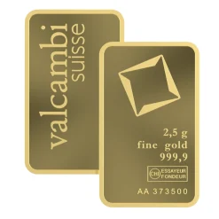 24K Fine Gold Investment Bar 999.9 - 2.5g - Sultan Gold - سبيكة ذهب سويسري عيار 24 نقاء 999.9 - 2.5 غرام - ذهب السلطان