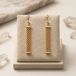 21K Handcrafted Luxury Earrings - 2.53g - Sultan Gold - أقراط تراجي ذهب عيار 21 - 2.53 غرام - ذهب السلطان