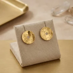 21K Handcrafted Luxury Earrings - 5.39g - Sultan Gold - أقراط تراجي ذهب عيار 21 - 5.39 غرام - ذهب السلطان