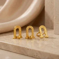 21K Handcrafted Luxury Earrings - 8.64g - Sultan Gold - أقراط تراجي ذهب عيار 21 - 8.64 غرام - ذهب السلطان