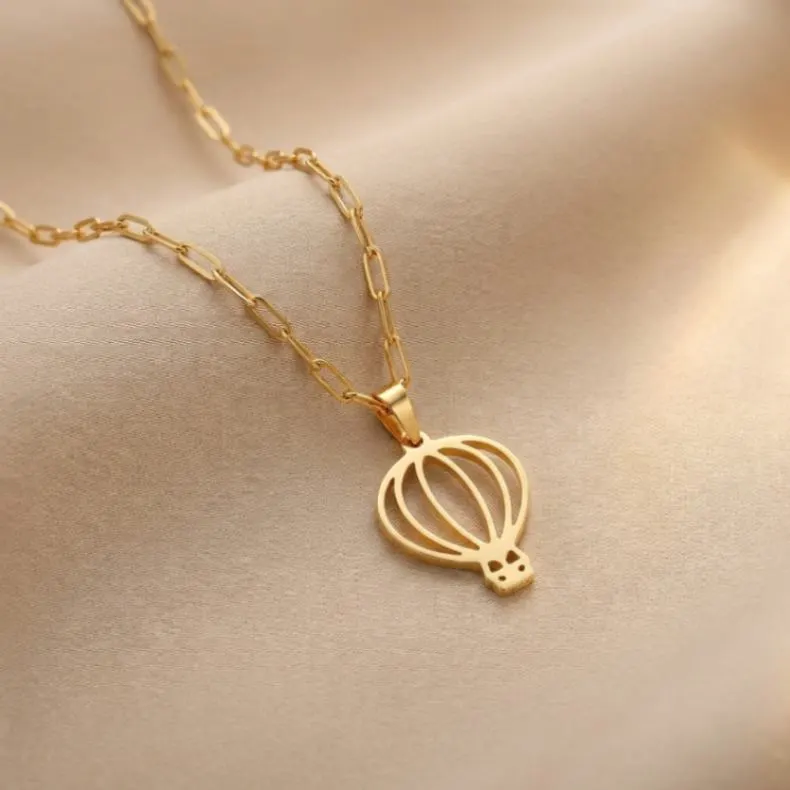 21K Gold Hot Air Balloon Charm Necklace - 1.38g - Sultan Gold - عقد منطاد ذهب عيار 21 - 1.38 غرام - ذهب السلطان