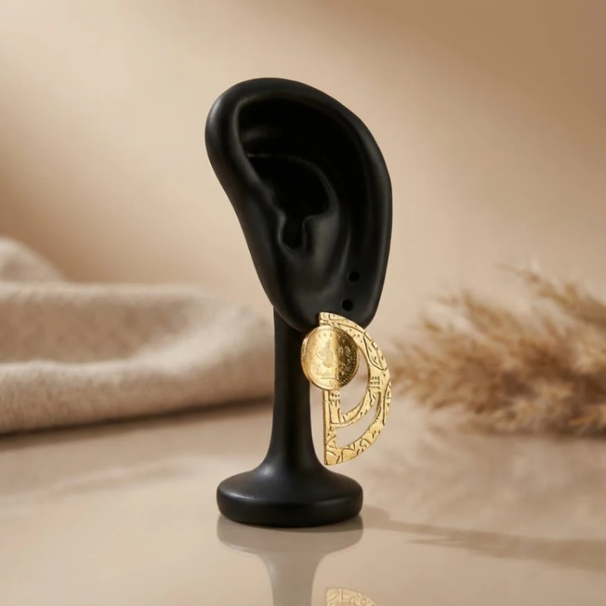 21K Heritage Lira Coin Gold Bangle - 37.29g - Sultan Gold - سوار إسورة ليرة ذهب تراثي عيار 21 - 37.29 غرام - ذهب السلطان