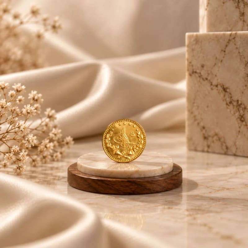 22K 1/2 Lera 22 K - 3.6g - Sultan Gold - نصف ليرة ذهب عيار 22 - 3.6 غرام - ذهب السلطان
