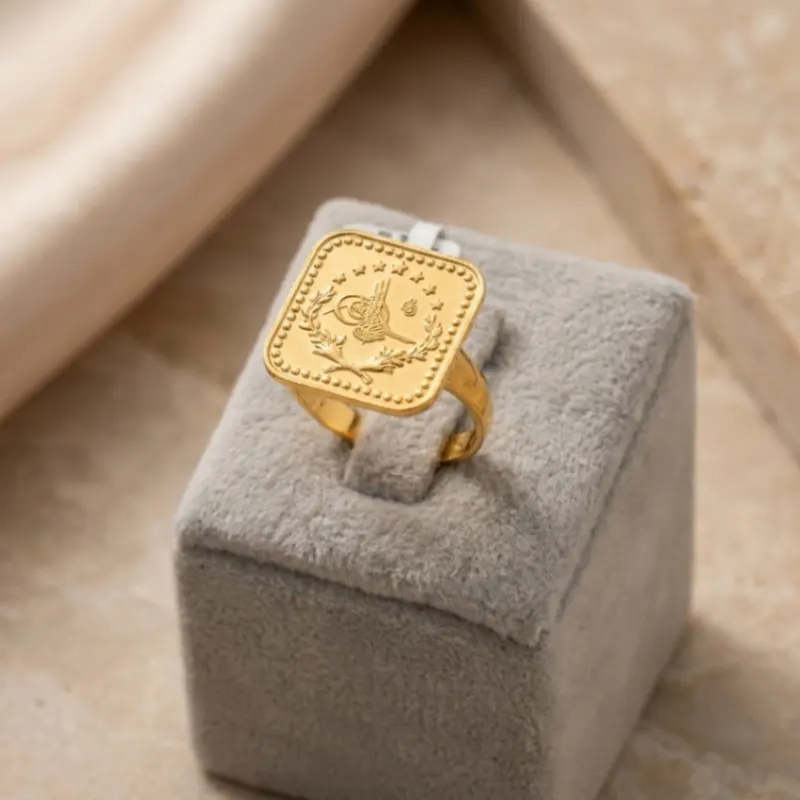 22K Heritage Leera Coin Ring - 4.71g - Sultan Gold - خاتم ليرة ذهب تراثي عيار 22 - 4.71 غرام - ذهب السلطان